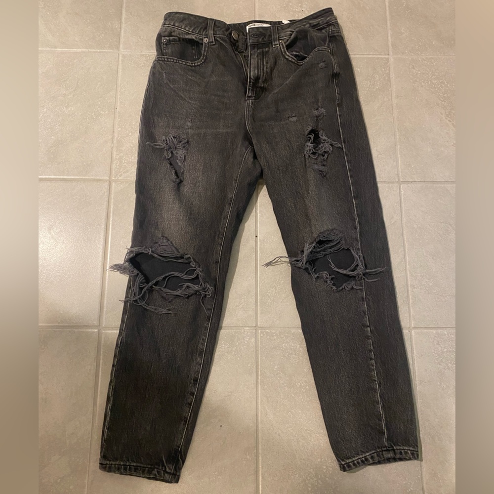 Black Garage Mom Jeans Size 7!